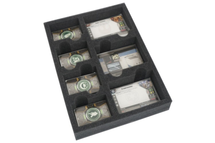 Foam tray for cards.