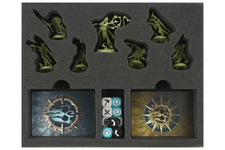 Foam tray in the box.