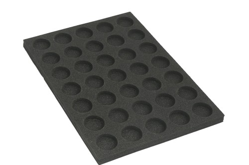 Tray with miniatures.