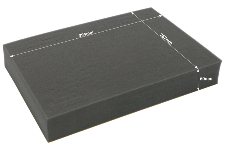 60mm deep raster foam tray.