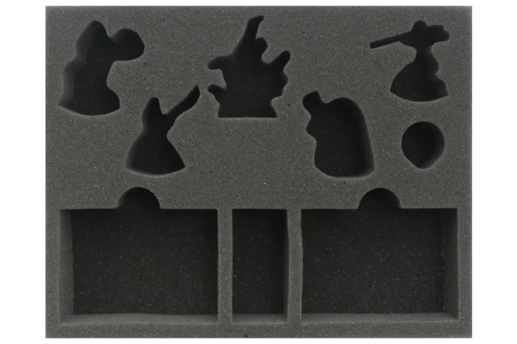 Foam tray in the box.