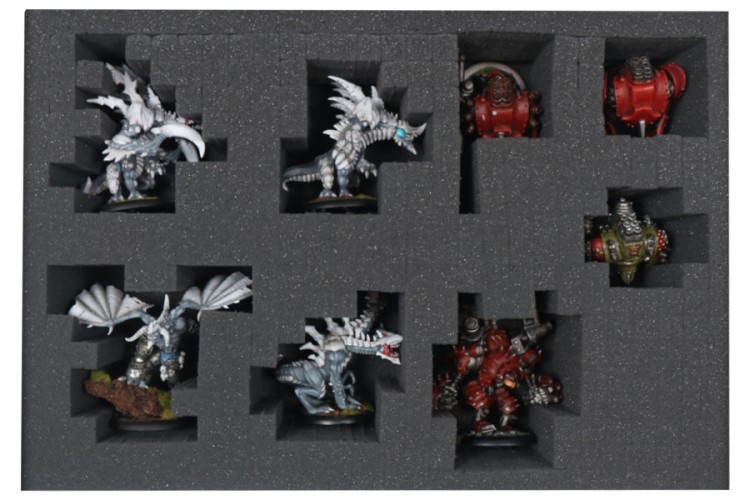 Raster foam with Warmachine miniatures
