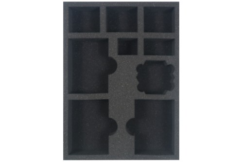 Foam tray for gaming accessories (empty).