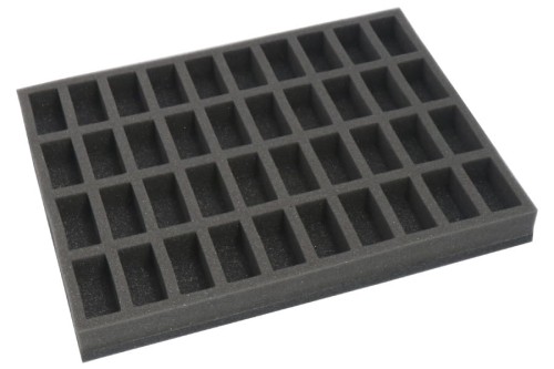 Foam tray for 40 miniatures on 20/25mm bases.