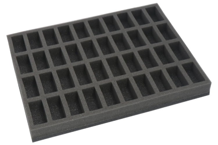 Foam tray for 40 miniatures on 20/25mm bases.