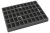 Dimensions of the foam tray and cutouts.