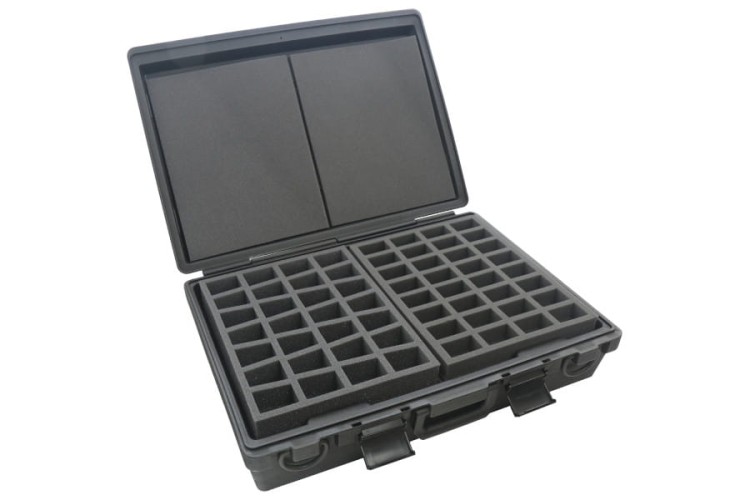 Large plastic miniatures case. Internal height of the case 135mm.