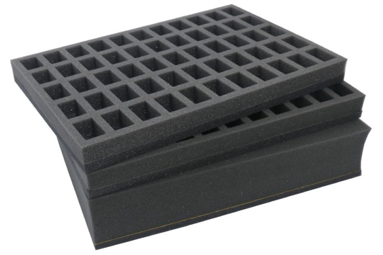 Zestaw raster 68 mm oraz dwie pianki na 110 małych modeli na podstawkach 25 mm