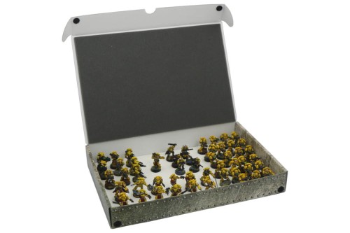 Full-size standard box for magnetically-based miniatures.