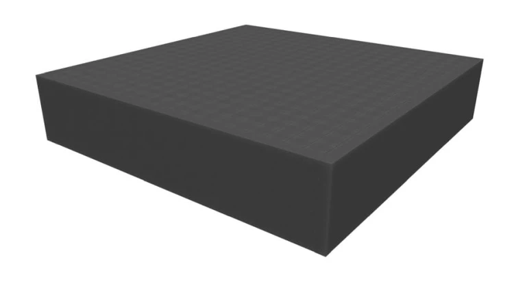 Raster foam tray 60mm deep for board game boxes.