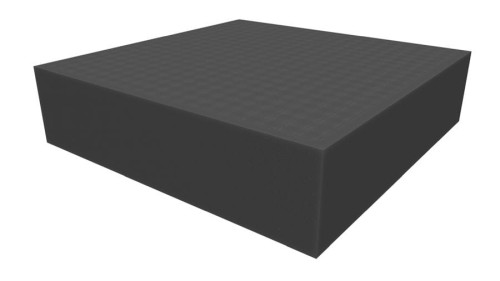 Raster foam tray 72mm deep for board game boxes.