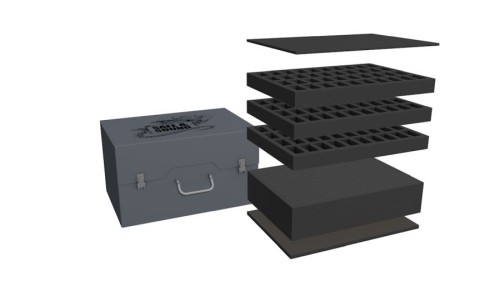 ARMY PACK na 120 modeli na podstawkach 25 mm oraz pianką raster 100 mm.