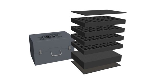 ARMY PACK na 160 modeli na podstawkach 25 mm oraz pianką raster 72 mm.