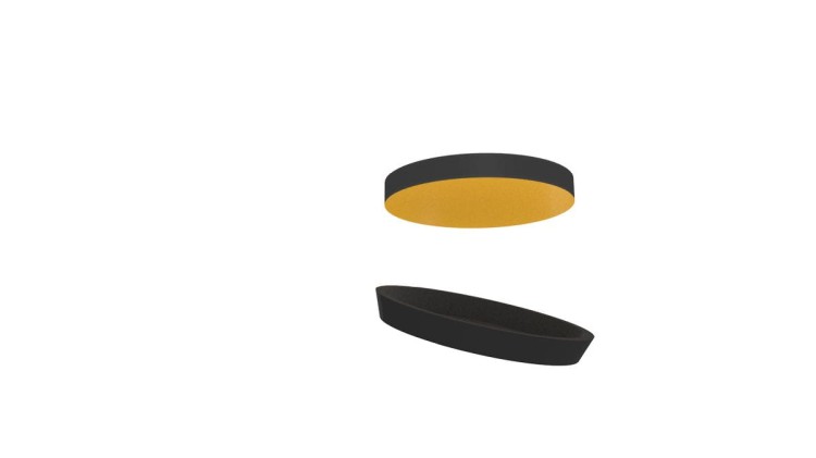 Self-adhesive magnetic foil stickers for magnetizing 32mm bases with concave bottoms.