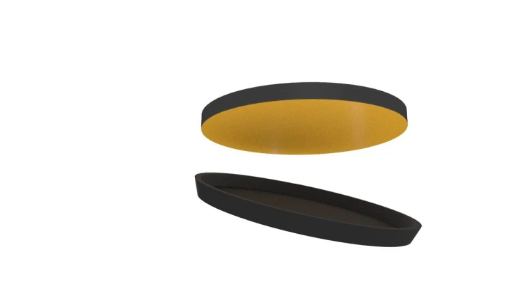 Self-adhesive magnetic foil stickers for magnetizing 60mm bases with concave bottoms.