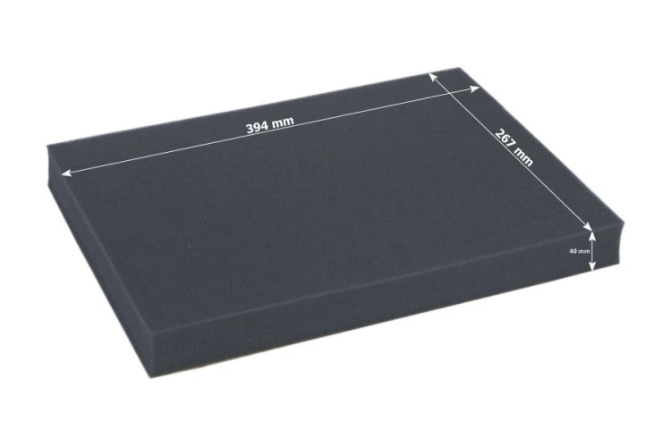 40 mm raster foam tray with dimensions