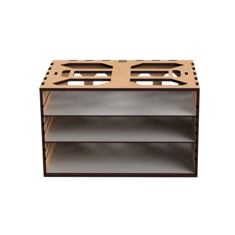 Medium Battle Case z Systemem Półek front