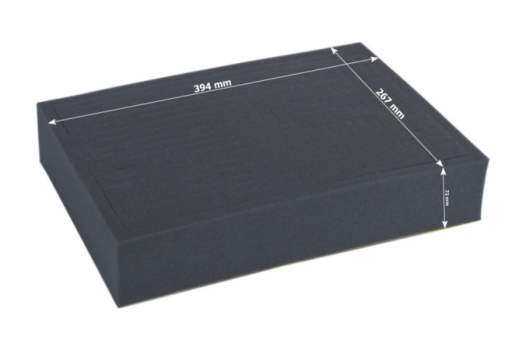 Full-size 32mm deep raster foam tray.