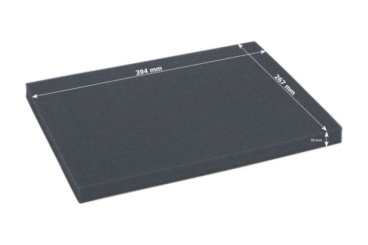 25 mm raster foam tray with dimensions