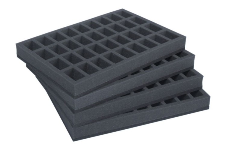 Set of foam trays in the box