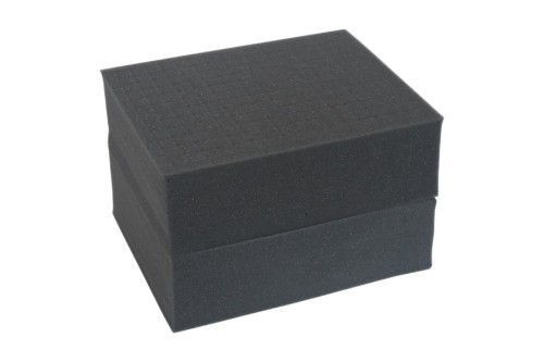 Foam trays inside - two 80 mm high raster foam trays. 