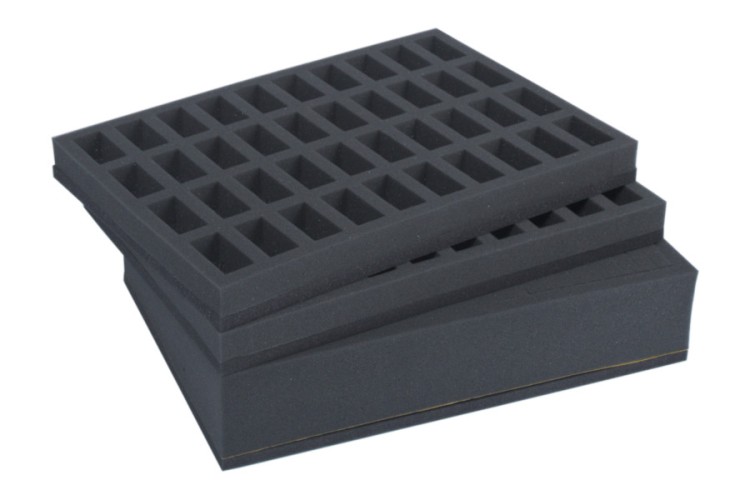 Zestaw raster 68 mm oraz dwie pianki na 40 modeli na podstawkach 25 mm